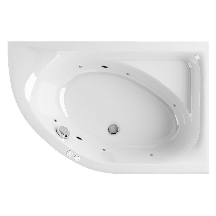 Изображение товара Ванна гидромассажная Excellent Aquarella Soft 150x100 см правая белый хром