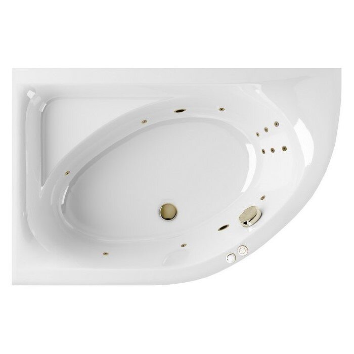 Изображение товара Ванна гидромассажная Excellent Aquarella Line 170 x 110 см, левая, белый/бронза, WAEX.ARL17.LINE.BR