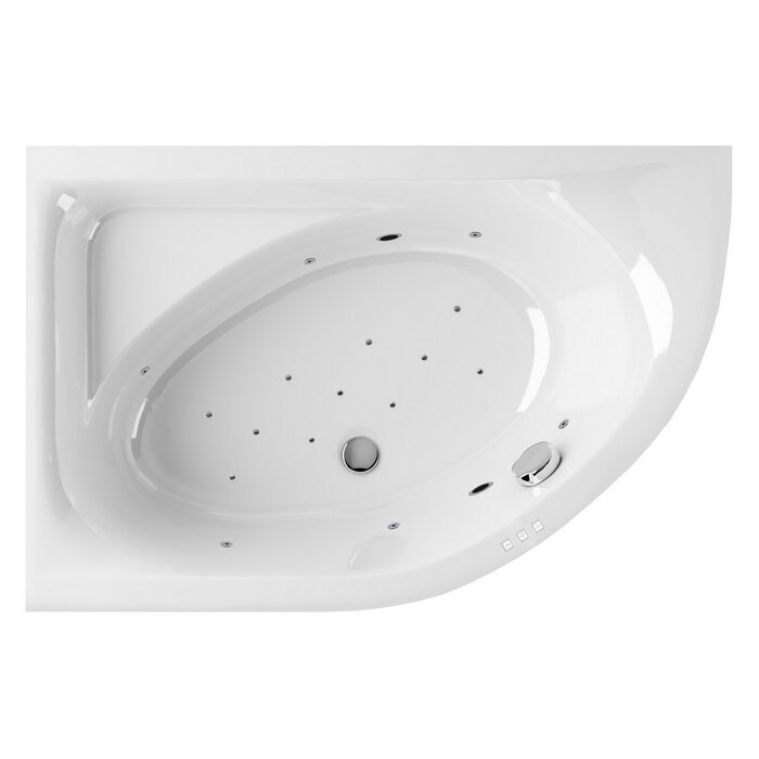 Изображение товара Ванна гидромассажная Excellent Aquarella Relax 170 x 110 см, левая, белый/хром, WAEX.ARL17.RELAX.CR