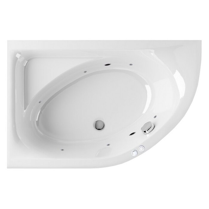 Изображение товара Гидромассажная ванна Excellent Aquarella Soft 170x110 угловая белый хром