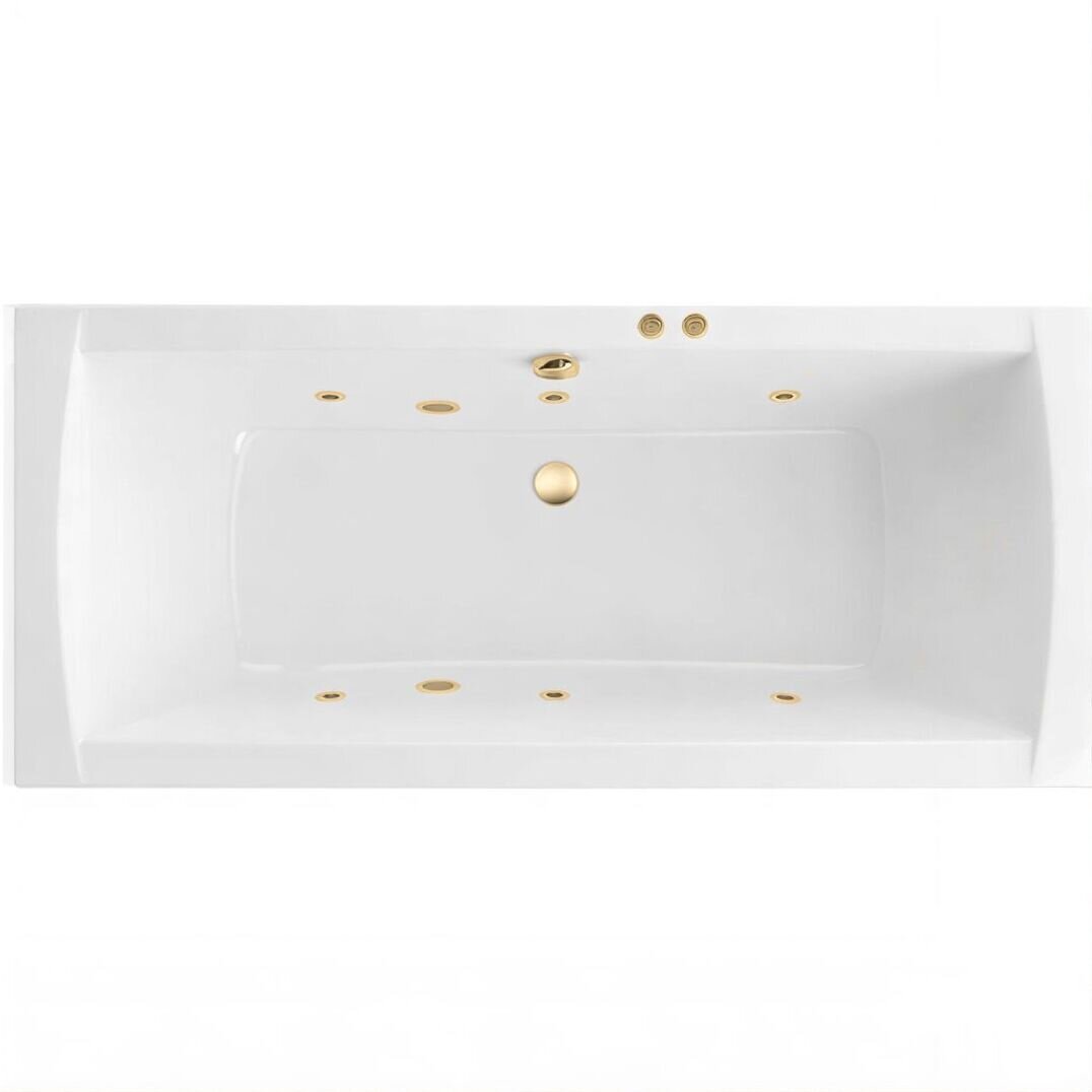 Изображение товара Ванна гидромассажная Excellent Aquaria Lux Soft 180 x 80 см, белый/золото, WAEX.AQU18.SOFT.GL Изображение товара Ванна гидромассажная Excellent Aquaria Lux Soft 180 x 80 см, белый/золото, WAEX.AQU18.SOFT.GL