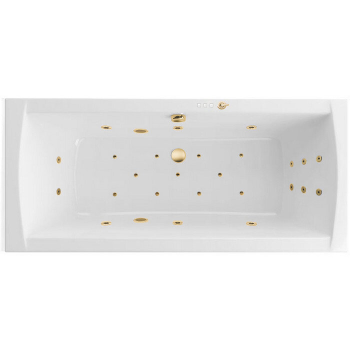 Изображение товара Гидромассажная ванна Excellent Aquaria Lux Ultra 180x80 см бело-золотая