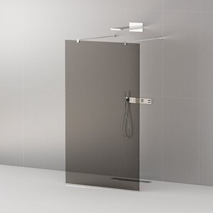 Изображение товара Душевая стенка Cezares Liberta 120 см графитовая хром