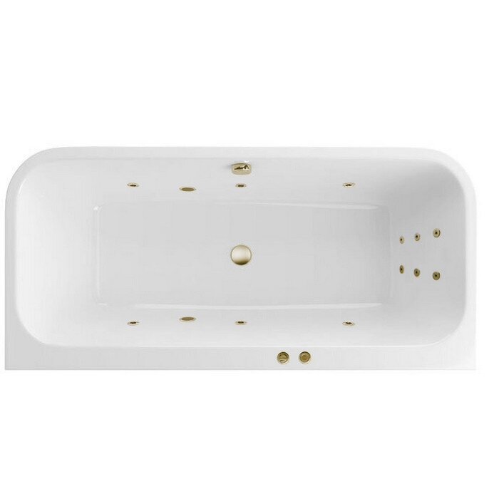 Изображение товара Ванна гидромассажная Excellent Arana Line 180 x 85 см, белый/бронза, WAEX.ARA18.LINE.BR