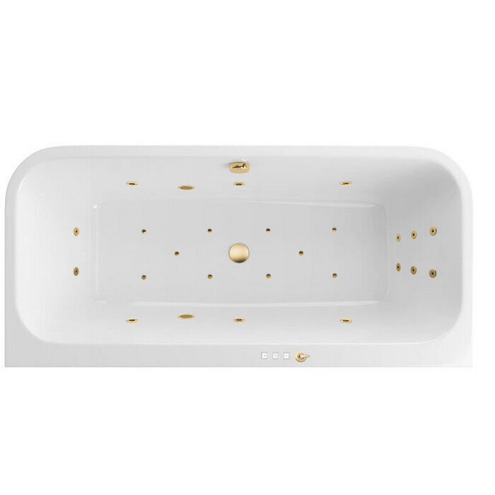 Изображение товара Гидромассажная ванна Excellent Arana Ultra 180x85 см белый золото Изображение товара Гидромассажная ванна Excellent Arana Ultra 180x85 см белый золото