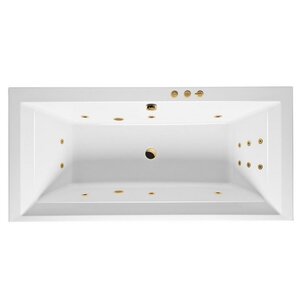 Изображение товара Ванна гидромассажная Excellent Crown Grand Smart 190 x 90 см, белый/золото, WAEX.CRG19.SMART.GL