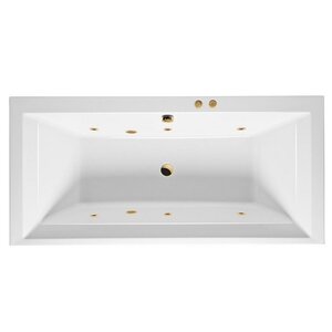 Изображение товара Ванна гидромассажная Excellent Crown Grand Soft 190 x 90 см, белый/золото, WAEX.CRG19.SOFT.GL