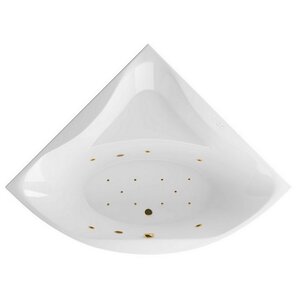 Изображение товара Ванна гидромассажная Excellent Glamour Relax 150 x 150 см, белый/золото, WAEX.GLA15.RELAX.GL