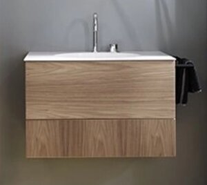 Изображение товара Тумба с раковиной Burgbad Coco 60 см подвесная коньячный орех