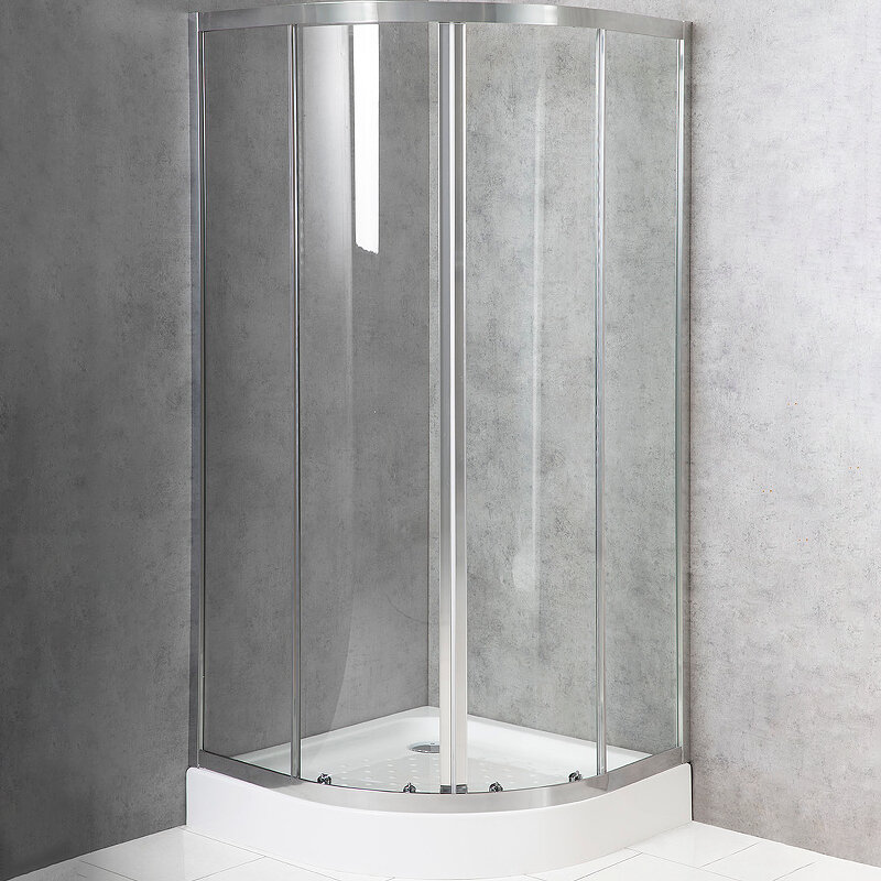 Изображение товара Душевой уголок BelBagno Due 90x90 см, четверть круга, раздвижное стекло Изображение товара Душевой уголок BelBagno Due 90x90 см, четверть круга, раздвижное стекло