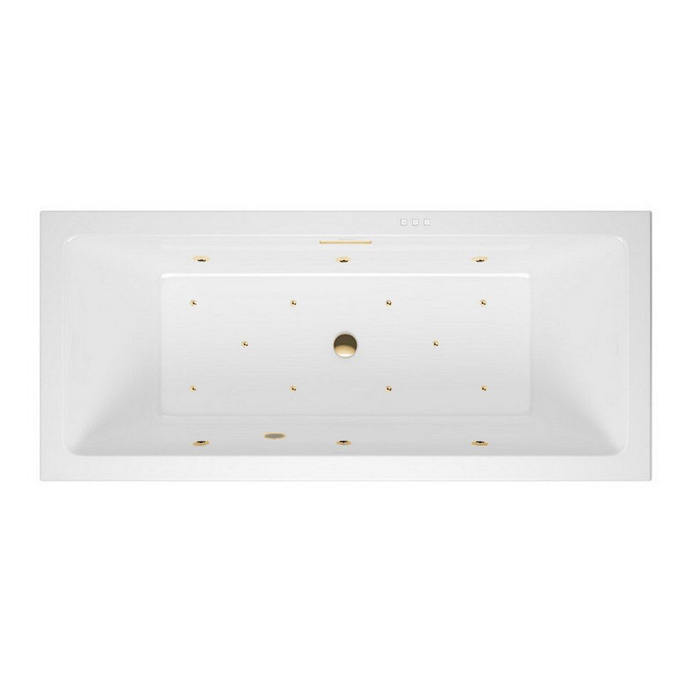 Изображение товара Гидромассажная ванна Excellent Heaven Slim Relax 170x75 см акрил белая с золотом