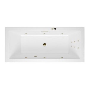 Изображение товара Ванна гидромассажная Excellent Heaven Slim Line 180 x 80 см, белый/бронза, WAEX.HEV18S.LINE.BR