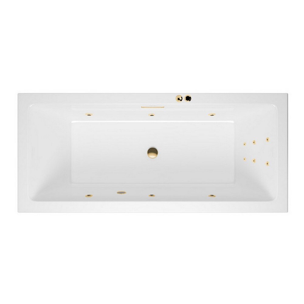 Изображение товара Гидромассажная ванна Excellent Heaven Slim Line 180x80 см белый золото
