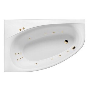 Изображение товара Ванна гидромассажная Excellent Kameleon Line 170 x 110 см, левая, белый/золото, WAEX.KML17.LINE.GL