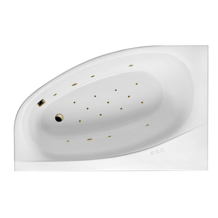 Изображение товара Ванна гидромассажная Excellent Kameleon Relax 170 x 110 см, левая, белый/бронза, WAEX.KML17.RELAX.BR