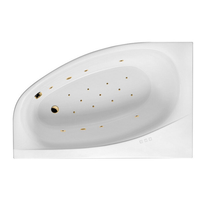 Изображение товара Гидромассажная ванна Excellent Kameleon Relax 170x110 см угловая белая/золотая Изображение товара Гидромассажная ванна Excellent Kameleon Relax 170x110 см угловая белая/золотая