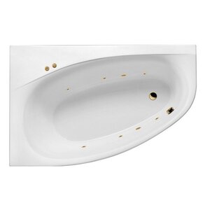 Изображение товара Ванна гидромассажная Excellent Kameleon Soft 170 x 110 см, левая, белый/золото, WAEX.KML17.SOFT.GL