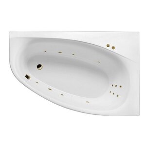 Изображение товара Ванна гидромассажная Excellent Kameleon Line 170 x 110 см, правая, белый/бронза, WAEX.KMP17.LINE.BR