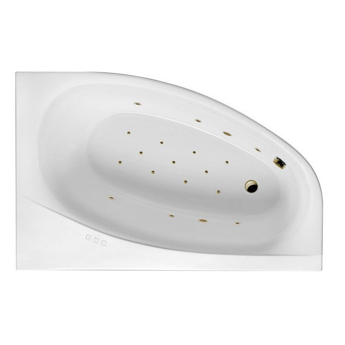 Изображение товара Ванна гидромассажная Excellent Kameleon Relax 170 x 110 см, правая, белый/бронза, WAEX.KMP17.RELAX.BR
