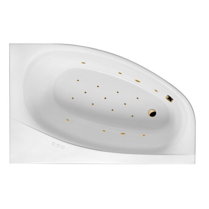 Изображение товара Гидромассажная ванна Excellent Kameleon Relax 170x110 см, белый-золото, угловая