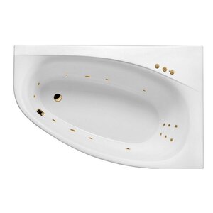 Изображение товара Ванна гидромассажная Excellent Kameleon Smart 170 x 110 см, правая, белый/золото, WAEX.KMP17.SMART.GL