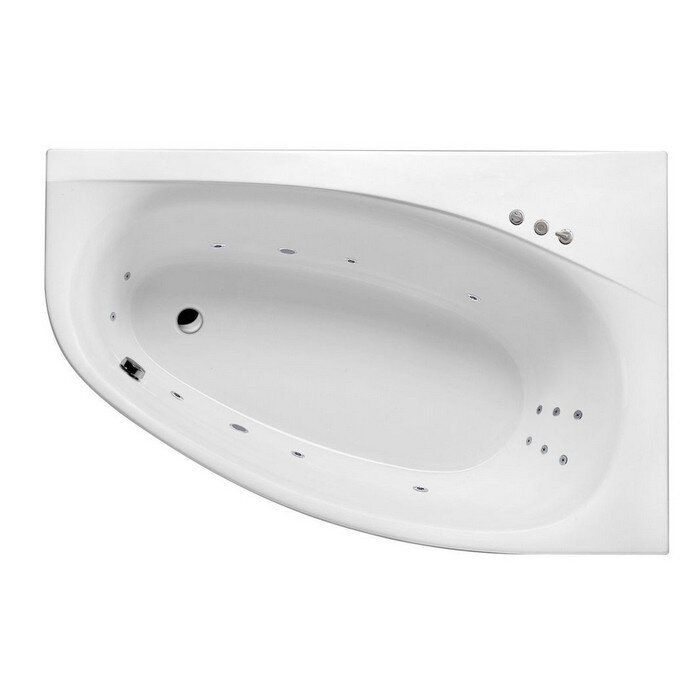Изображение товара Ванна гидромассажная Excellent Kameleon Smart 170 x 110 см, правая, белый/хром, WAEX.KMP17.SMART.CR