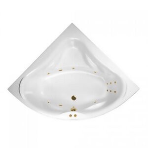 Изображение товара Ванна гидромассажная Excellent Konsul Line 150 x 150 см, белый/золото, WAEX.KON15.LINE.GL