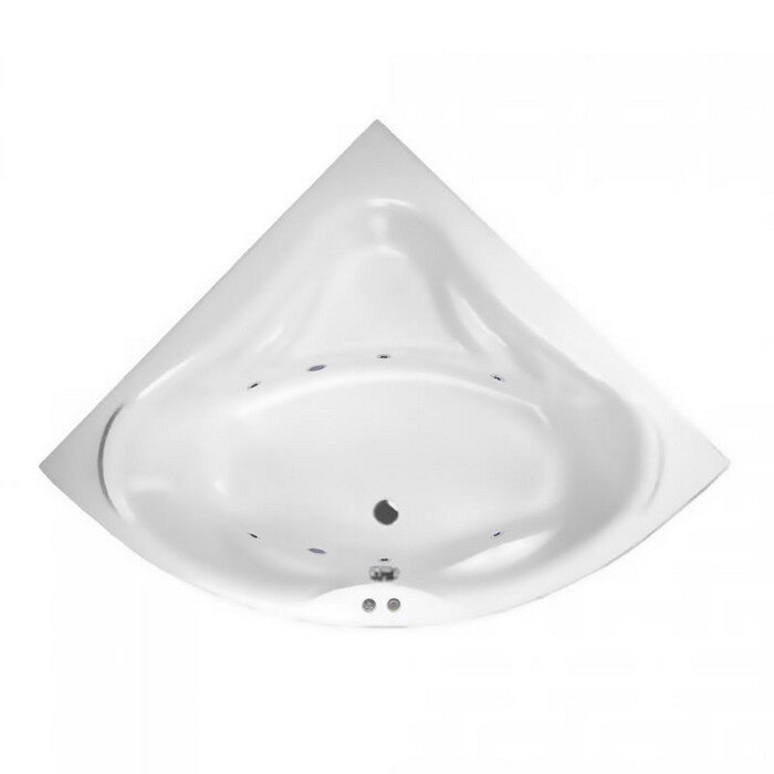Изображение товара Гидромассажная ванна угловая Excellent Konsul Soft 150х150 см белый хром