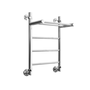 Изображение товара Полотенцесушитель водяной Двин FJ 60/40 с полкой, высота 67 см, ширина 43.2 см, 1 - 1/2 дюйма К3, хром, 4627152139219