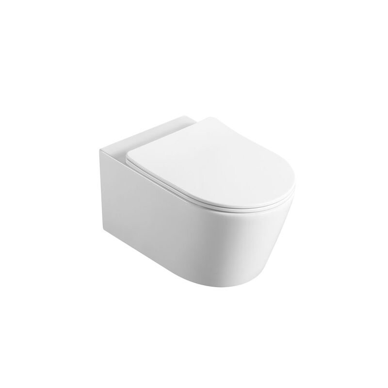 Изображение товара Подвесной безободковый унитаз Vincea Cute VT1-24 с крышкой Soft Close и угловым смывом