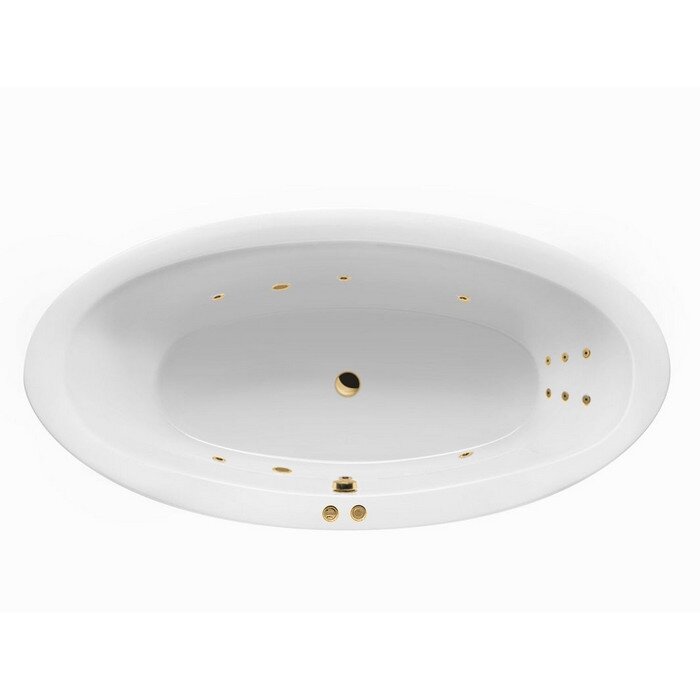 Изображение товара Гидромассажная ванна Excellent Lumina Line 190x95 см, белая/золотая, Польша