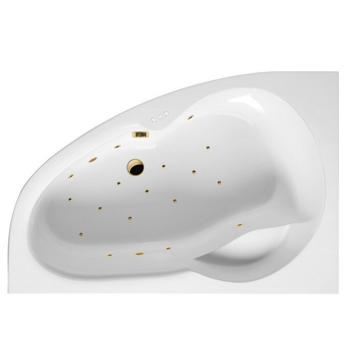 Изображение товара Гидромассажная ванна Excellent Newa Relax 160x95 см, угловая, белый/золото