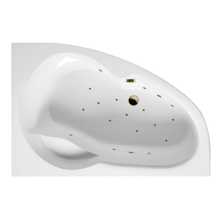 Изображение товара Ванна гидромассажная Excellent Newa Relax 160 x 95 см, правая, белый/бронза, WAEX.NEP16.RELAX.BR