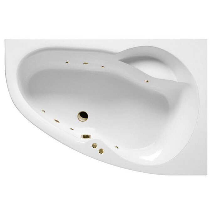 Изображение товара Ванна гидромассажная Excellent Newa Soft 160x95 прав. белый/бронза Изображение товара Ванна гидромассажная Excellent Newa Soft 160x95 прав. белый/бронза