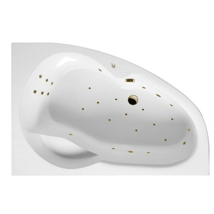 Изображение товара Ванна гидромассажная Excellent Newa Ultra 160 x 95 см, правая, белый/бронза, WAEX.NEP16.ULTRA.BR