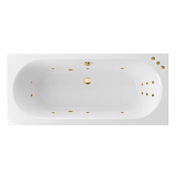 Изображение товара Ванна гидромассажная Excellent Oceana Smart 170 x 75 см, белый/золото, WAEX.OCE17.SMART.GL