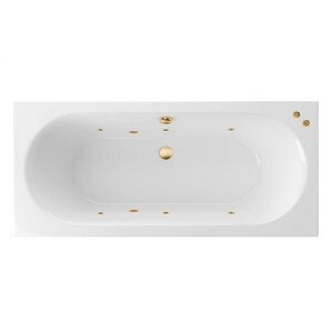Изображение товара Ванна гидромассажная Excellent Oceana Slim Soft 160 x 75 см, белый/золото, WAEX.OCE16S.SOFT.GL