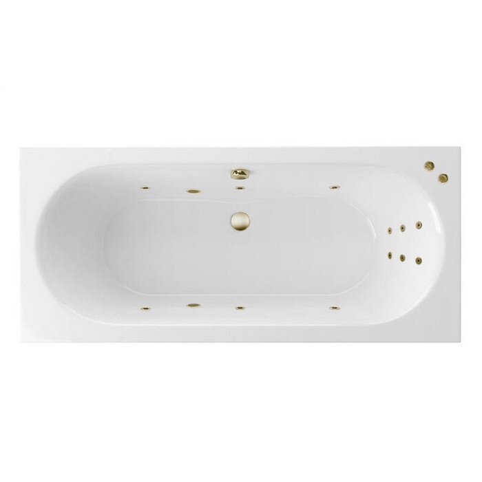 Изображение товара Ванна гидромассажная Excellent Oceana Slim Line 170 x 75 см, белый/бронза, WAEX.OCE17S.LINE.BR