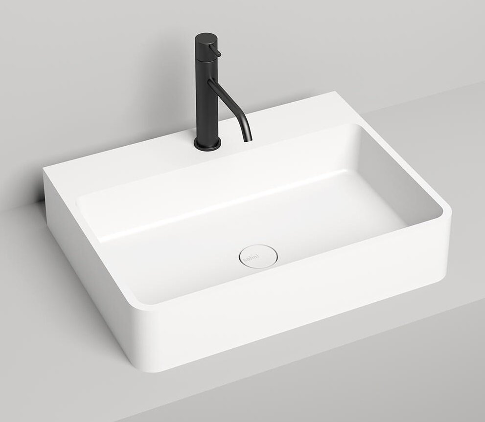 Изображение товара Раковина накладная Salini Ottavia, 1103101G, 59,5 х 44,5 х 12,5 см, S-Sense, белый глянцевый