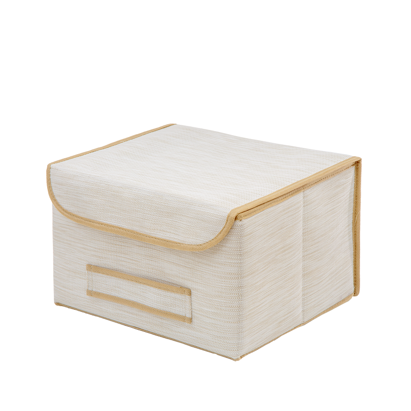 Изображение товара Коробка Casy Home для хранения с крышкой 35x30x22 см бежевый