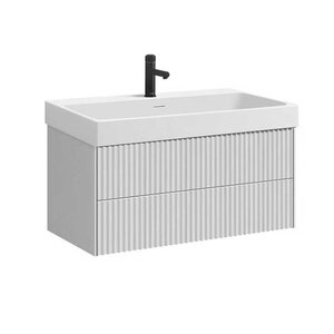 Изображение товара Тумба под раковину Belux Сиртаки 4810924269102, 100 см, подвесная, белый глянцевый