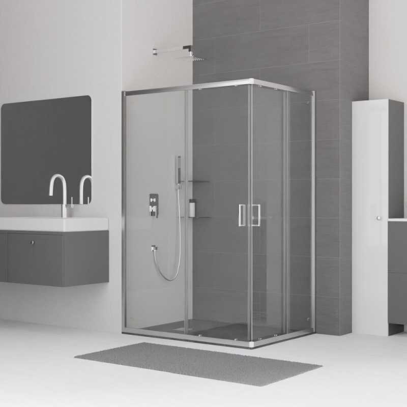 Изображение товара Душевой уголок RGW CL-44 80x100 см раздвижная дверь хром стекло Easy Clean