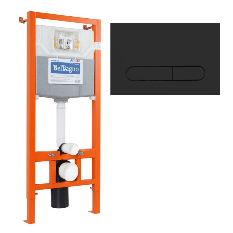 Изображение товара Инсталляция для подвесного унитаза BelBagno BB001-120, черный матовый