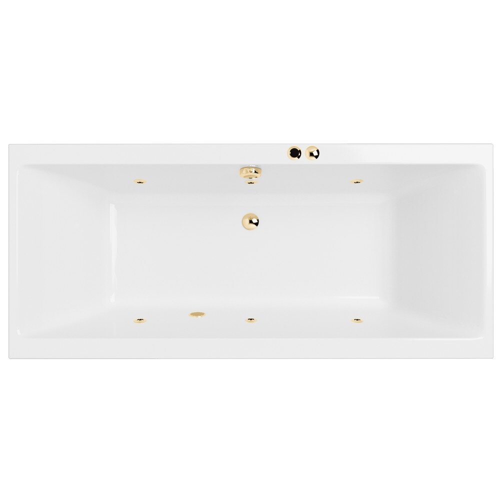 Изображение товара Гидромассажная ванна Excellent Pryzmat Soft 190x90 см белая с золотом