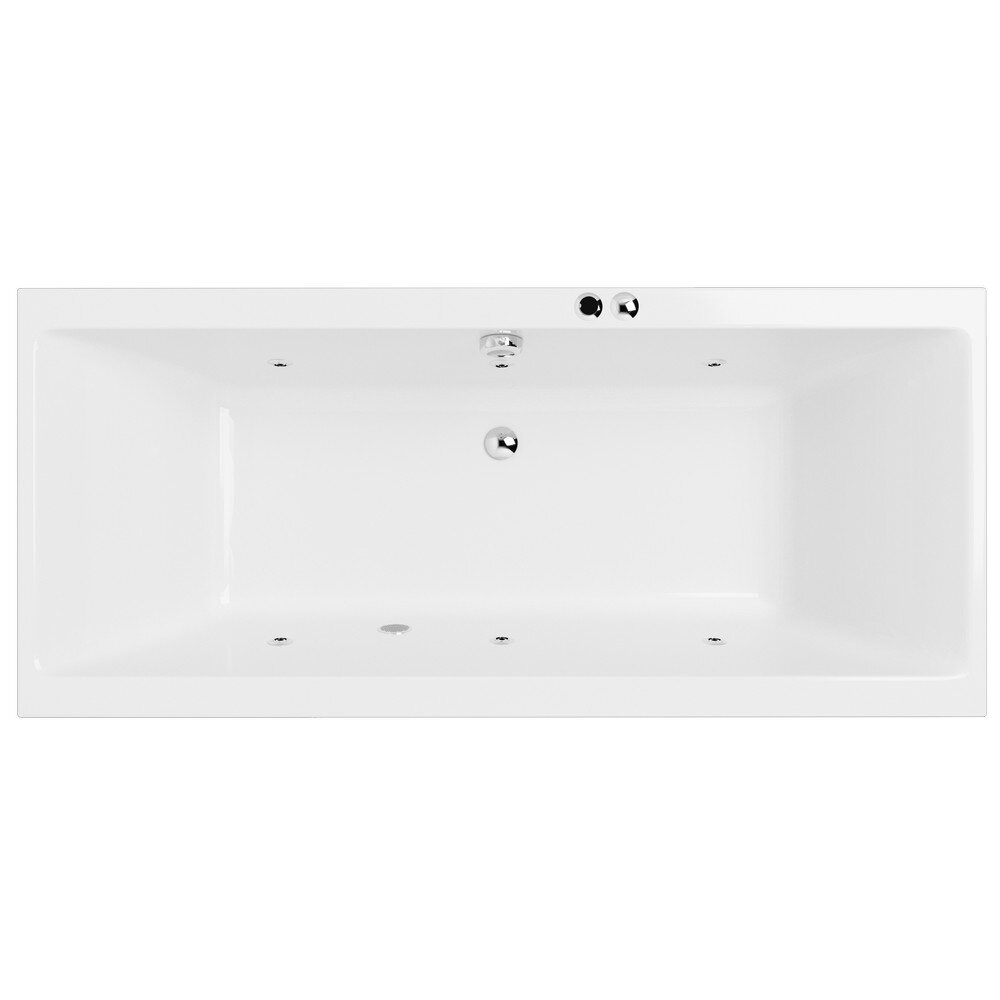 Изображение товара Ванна гидромассажная Excellent Pryzmat Soft 190 x 90 см, белый/хром, WAEX.PRY19.SOFT.CR
