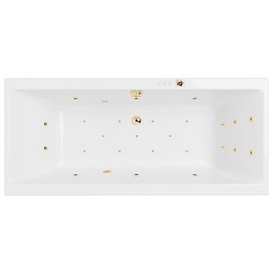 Изображение товара Ванна гидромассажная Excellent Pryzmat Ultra 200 x 90 см, белый/золото, WAEX.PRY20.ULTRA.GL