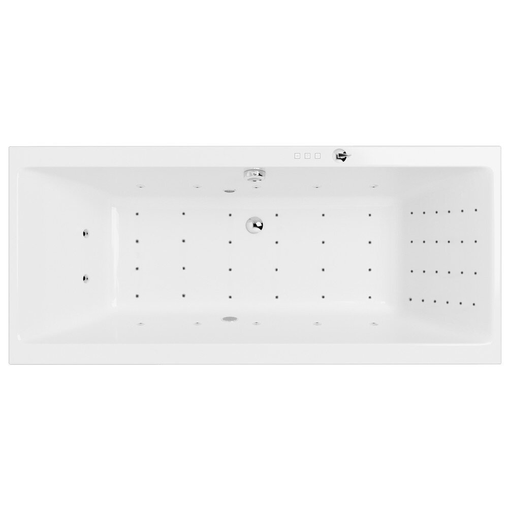Изображение товара Ванна гидромассажная Excellent Pryzmat Slim Nano 160 x 75 см, белый/хром, WAEX.PRY16S.NANO.CR
