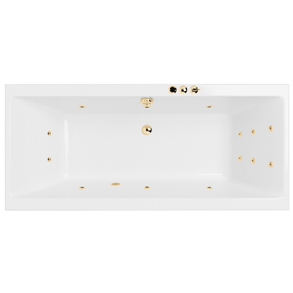 Изображение товара Ванна гидромассажная Excellent Pryzmat Slim Smart 160x75 белый/золото