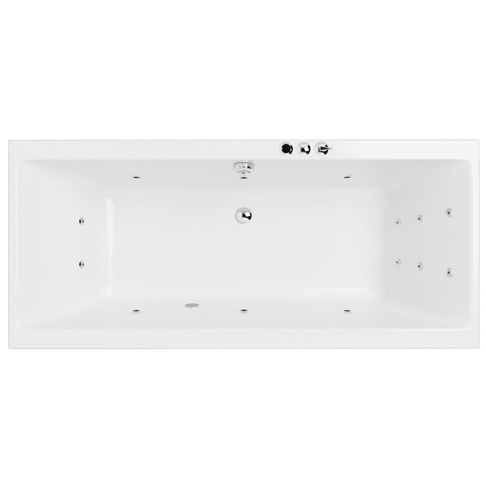 Изображение товара Ванна гидромассажная Excellent Pryzmat Slim Smart 160 x 75 см, белый/хром, WAEX.PRY16S.SMART.CR