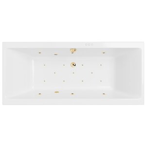 Изображение товара Ванна гидромассажная Excellent Pryzmat Slim Relax 180 x 80 см, белый/золото, WAEX.PRY18S.RELAX.GL